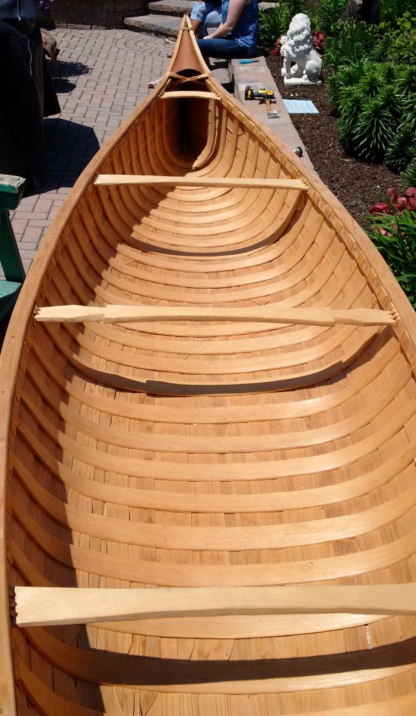 Inside of canoe for sale