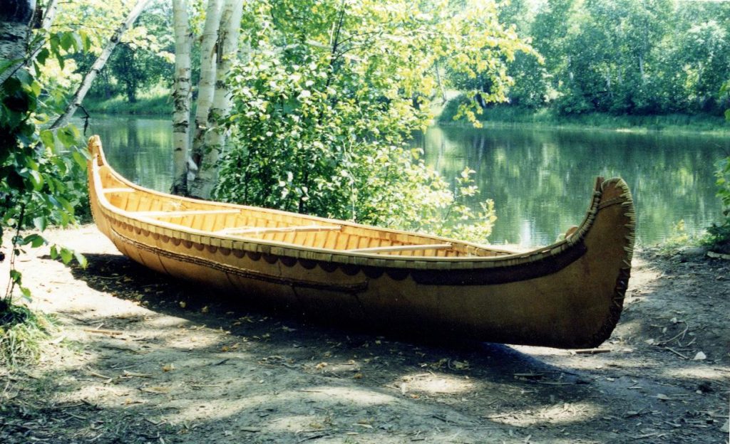Old style Algonquin canoe